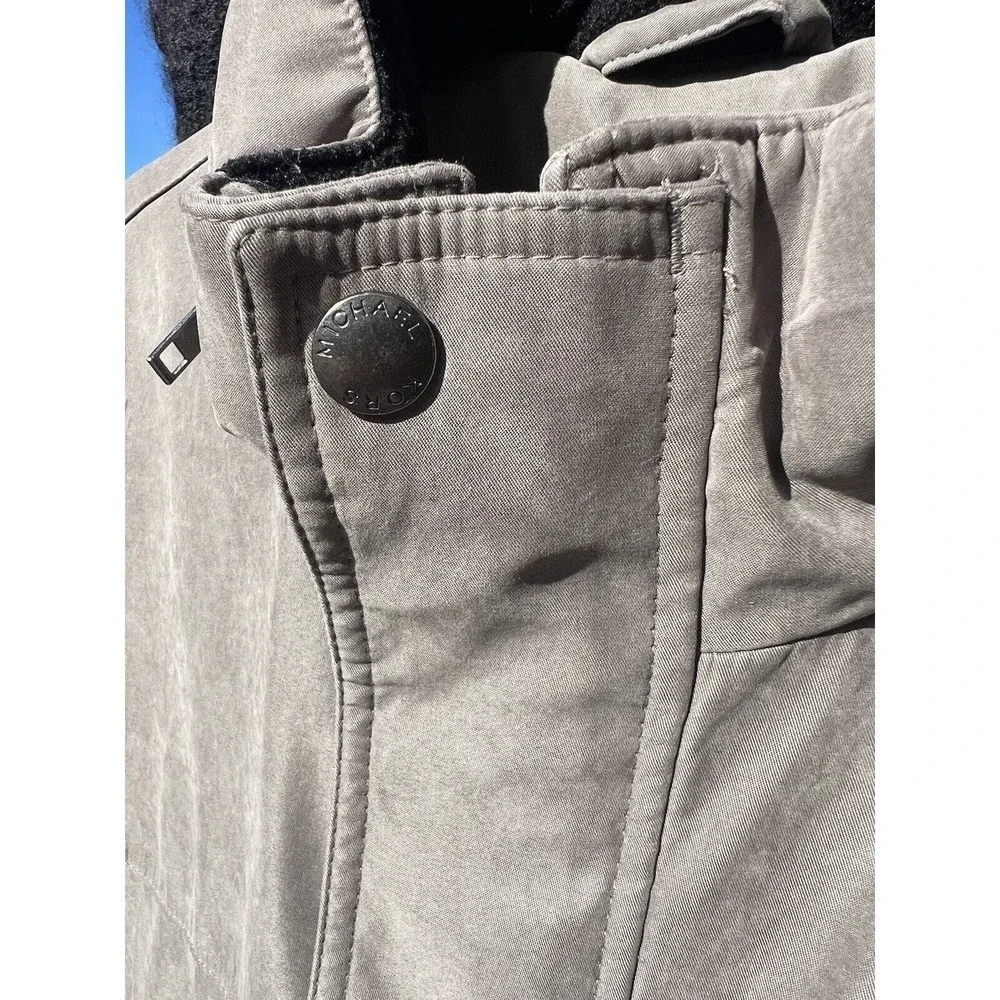 Michael Kors Soft Shell Hooded Jacket Men’s Olive Green Size L